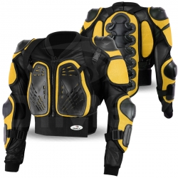 Motorcycle Body Armour Safety Jacket Yellow