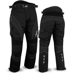 Mens Motorcycle Waterproof Cordura Textile Trousers Black
